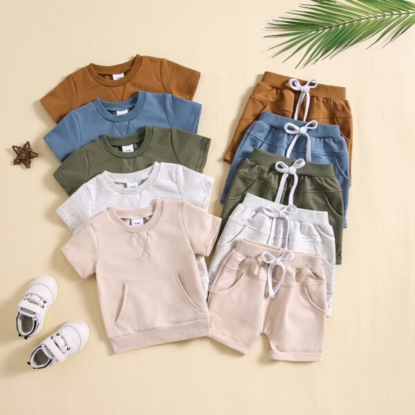 Conjunto Moletom Bebê Camiseta e Bermuda