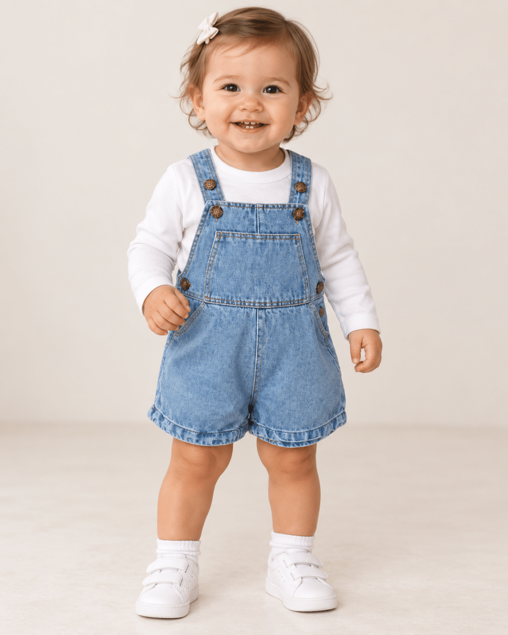 Jardineira Jeans Bebê