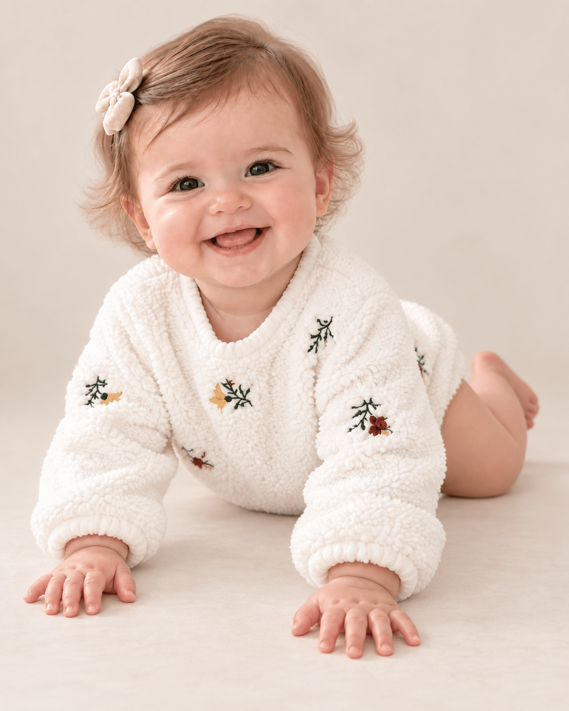 Romper Manga Longa Bem Quente Bebê Menina Lora Baby