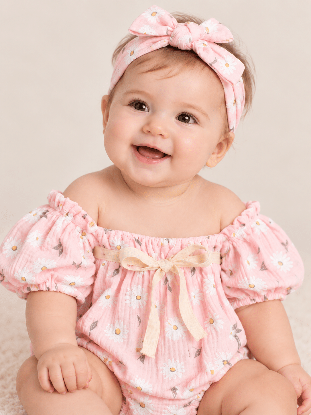 Romper Rosa Bebê Menina 6 a 12 mesesLora Baby