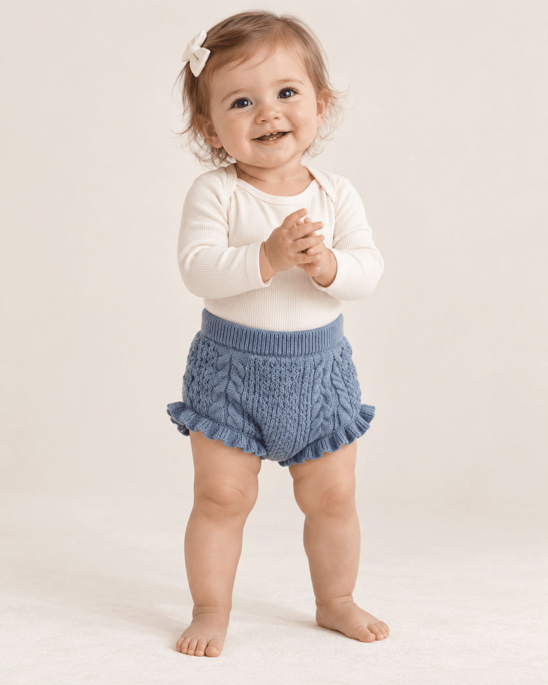 Short Tapa Fralda Bebê 0-24 meses Azul Lora Baby