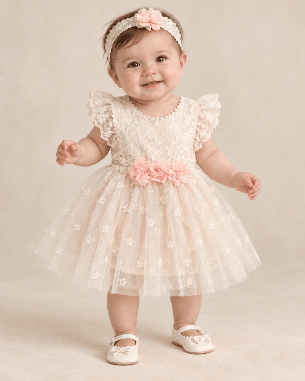 Vestido Romper de Renda Bordado