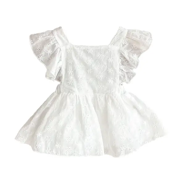 Vestido Branco Bordado Bebê Menina